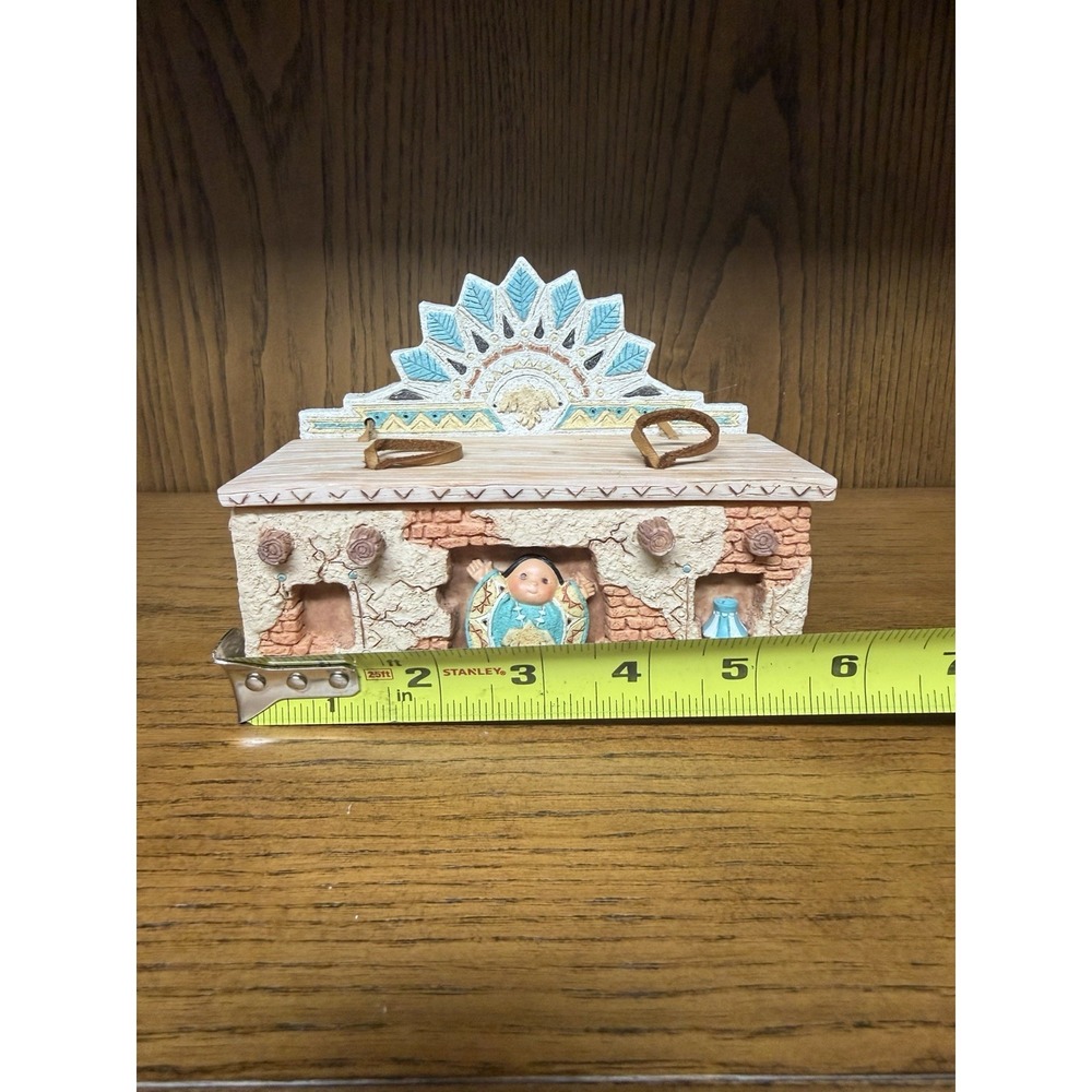 1996 Friends of the Feather Enesco Karen Hahn Southwestern Trinket Box - Picture 4 of 6